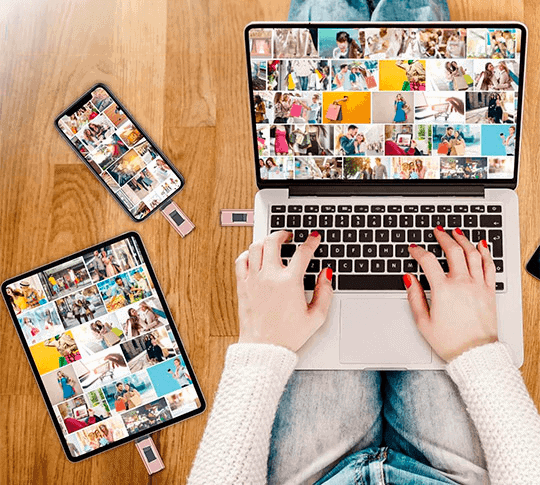 PhoneStick directe foto back-up schijf multi-apparaat opslag