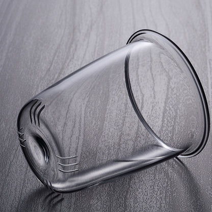 Pindefang glazen theepot met infuser en gouden handvat hittebestendig ontwerp