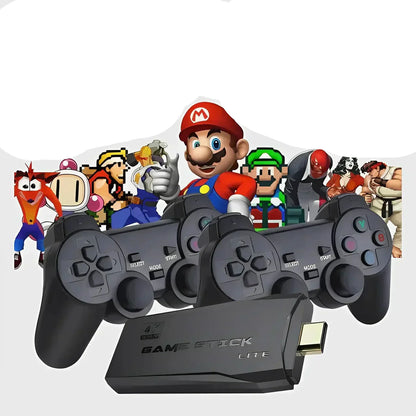 PixelDrive retro spelconsole met 2 draadloze controllers 64GB