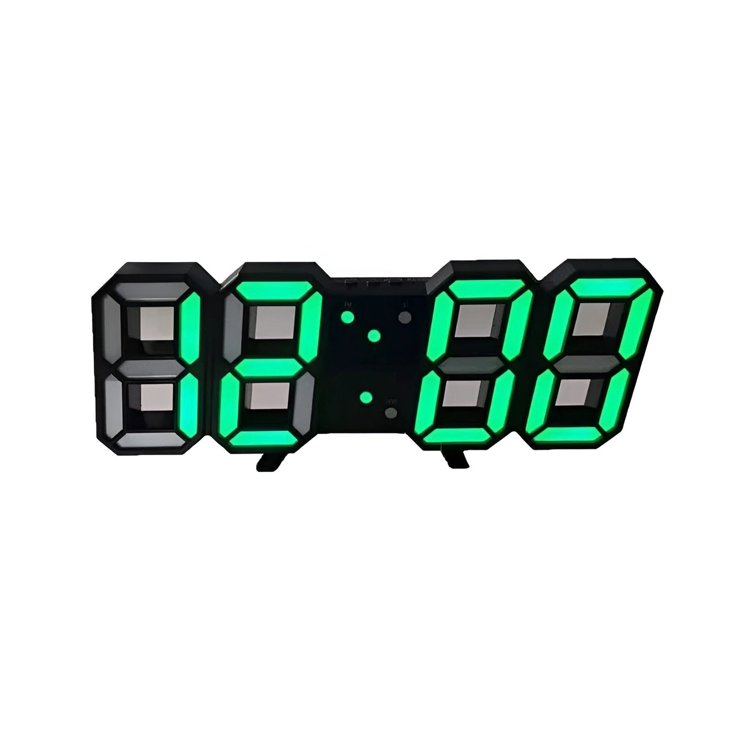 PixelTime 3D LED digitale wandklok met temperatuur, datum en alarm
