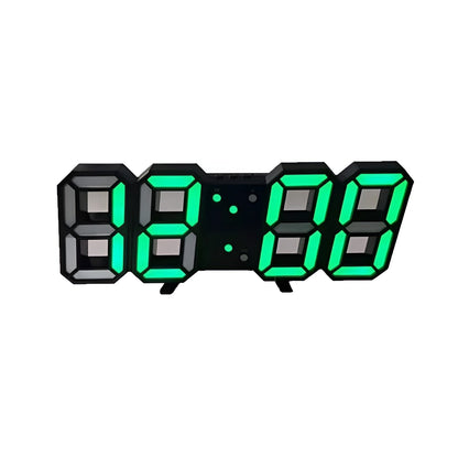 PixelTime 3D LED digitale wandklok met temperatuur, datum en alarm