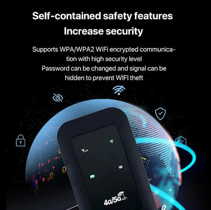Draagbare 5G Wi-Fi-router met hoge snelheid mobiele hotspot en ondersteuning voor meerdere apparaten