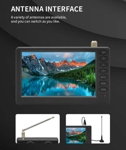 Draagbare 9 inch mini LED TV – oplaadbare batterij breedbeeldtelevisie