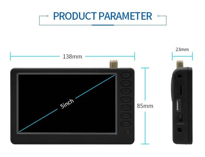 Draagbare 9 inch mini LED TV – oplaadbare batterij breedbeeldtelevisie