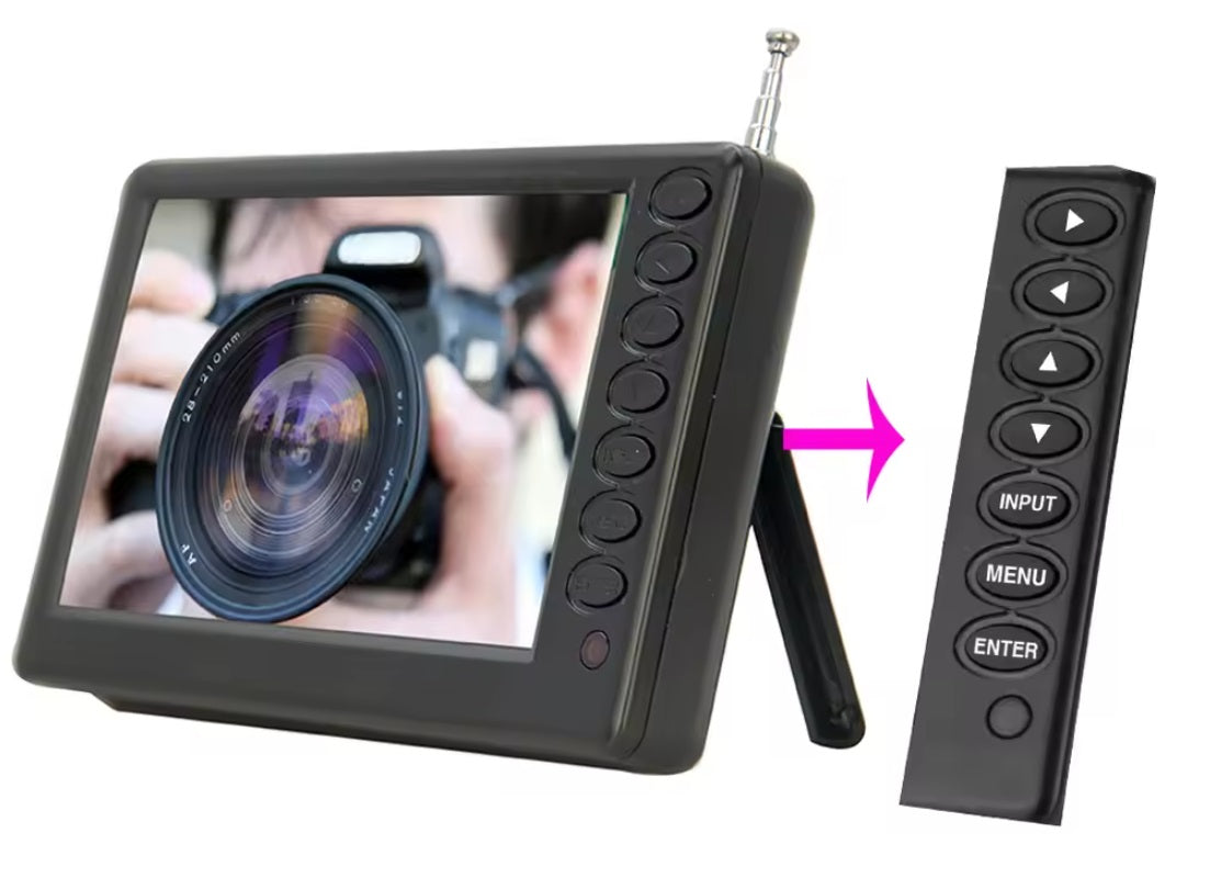 Draagbare 9 inch mini LED TV – oplaadbare batterij breedbeeldtelevisie