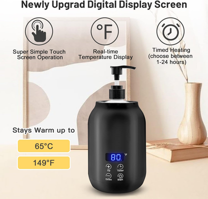 Draagbare elektrische massageolieverwarmer digitale temperatuurregeling