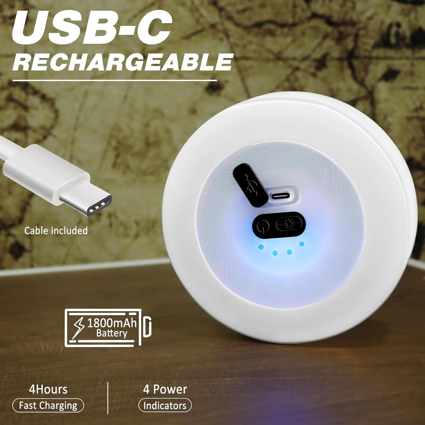 Draagbare LED Camping Sfeerverlichting USB Oplaadbaar Waterdicht 10m Sfeerverlichting