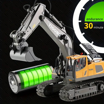 Premium afstandsbediening graafmachine realistisch RC graafspeelgoed