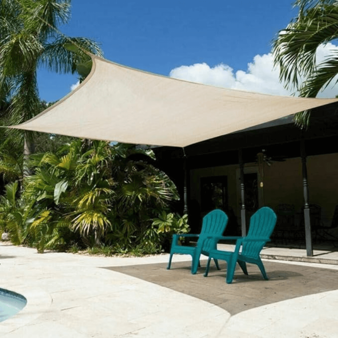 Premium UV-blokkerend schaduwnet voor tuin, terras en buitenzonbescherming