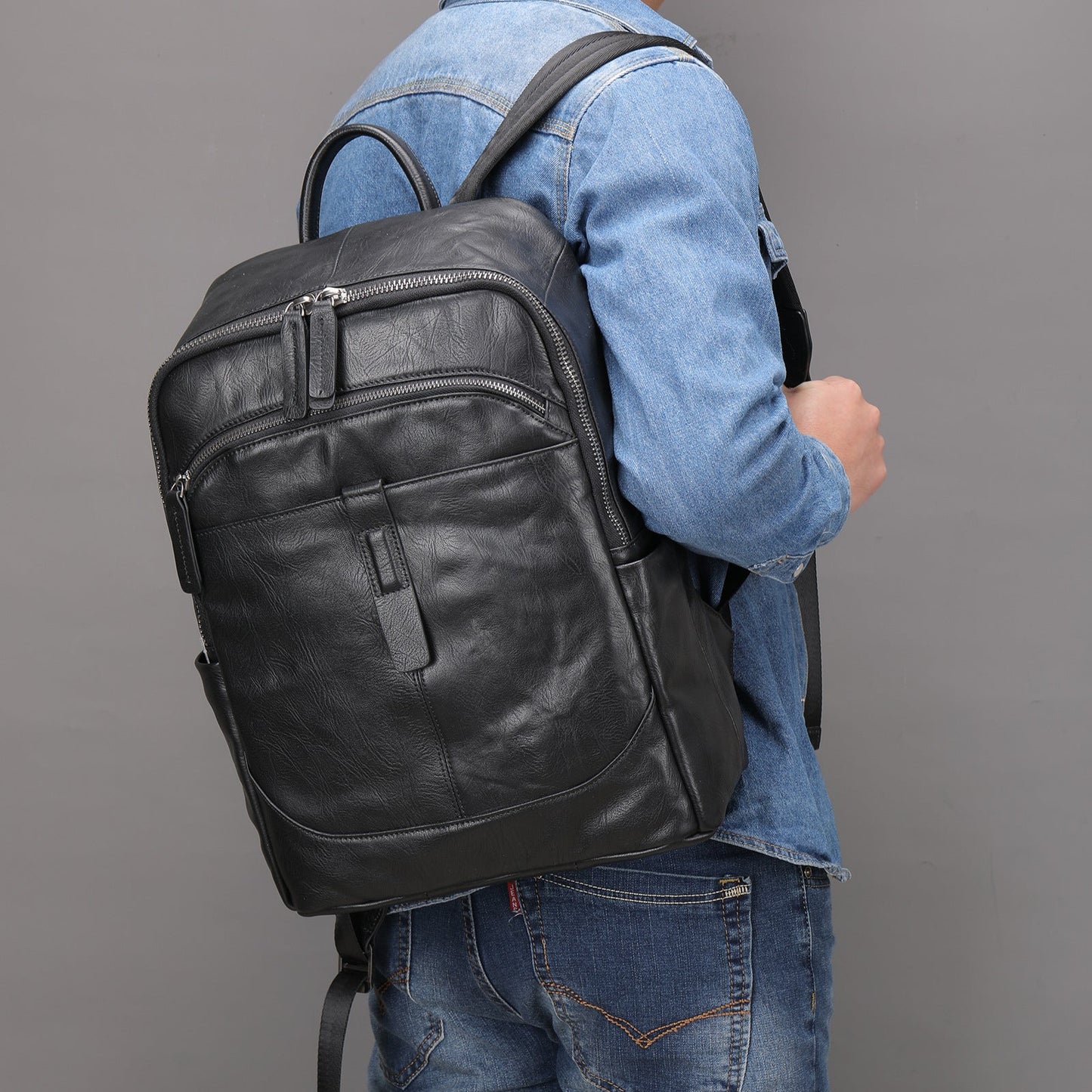Prestige Voyager Leren Rugzak Laptop Tas 15,6 Inch