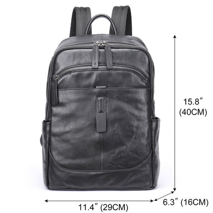 Prestige Voyager Leren Rugzak Laptop Tas 15,6 Inch