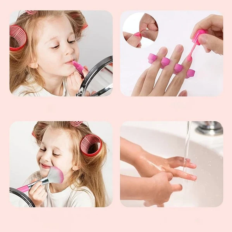 Princess Glamour kinderspeelset make-up veilige rollenspel cosmetica set
