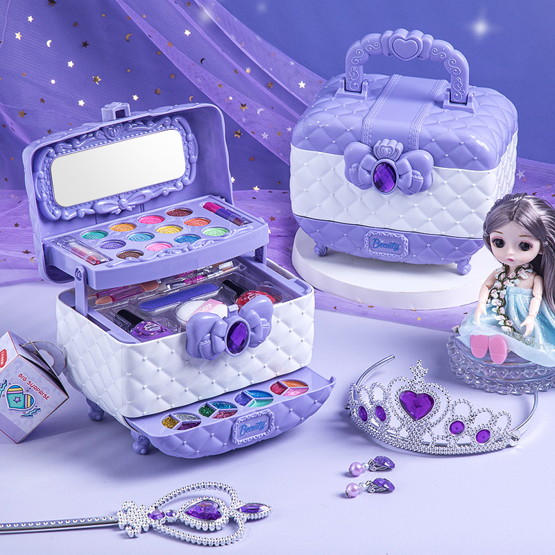 Princess Glamour kinderspeelset make-up veilige rollenspel cosmetica set