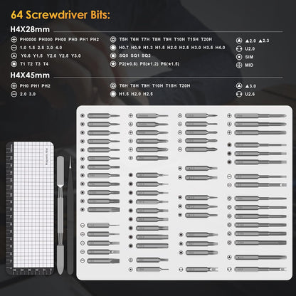 ProFix 68-in-1 elektrische precisie schroevendraaierset voor elektronica reparatie
