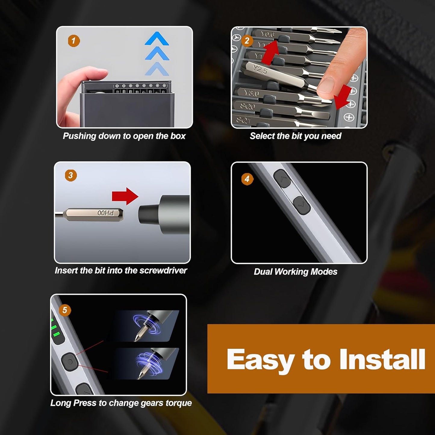 ProFix 68-in-1 elektrische precisie schroevendraaierset voor elektronica reparatie