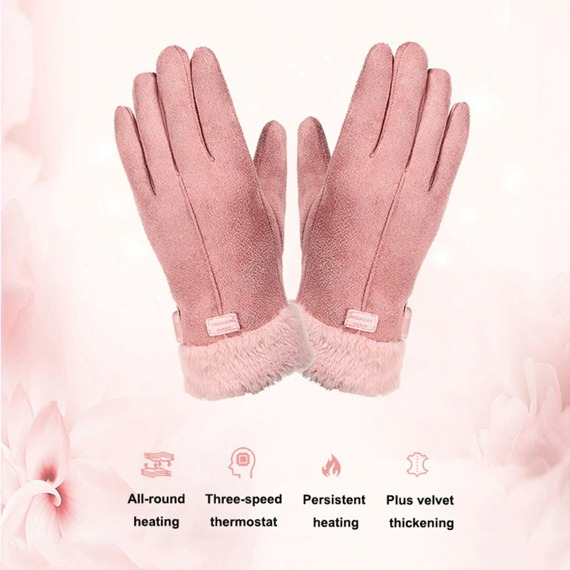 Oplaadbare verwarmde winterhandschoenen touchscreen waterdichte warme handschoenen