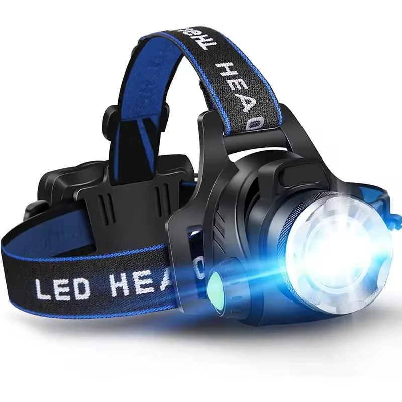 Oplaadbare LED hoofdlamp waterdicht zoom buitenlamp