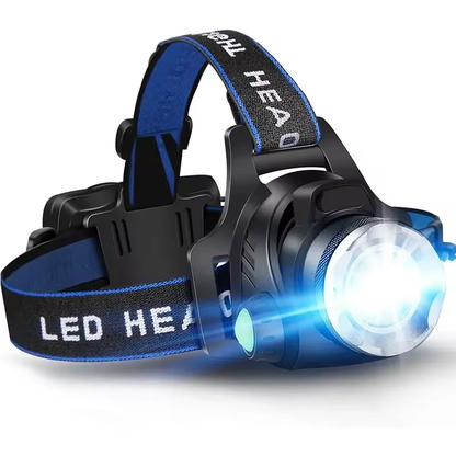 Oplaadbare LED hoofdlamp waterdicht zoom buitenlamp
