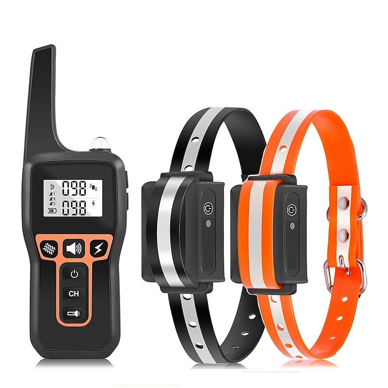 Oplaadbare waterdichte honden trainingshalsband 1000m bereik