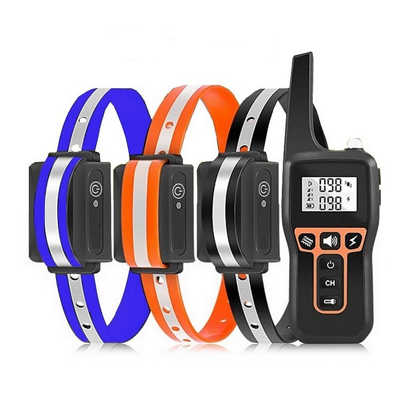 Oplaadbare waterdichte honden trainingshalsband 1000m bereik