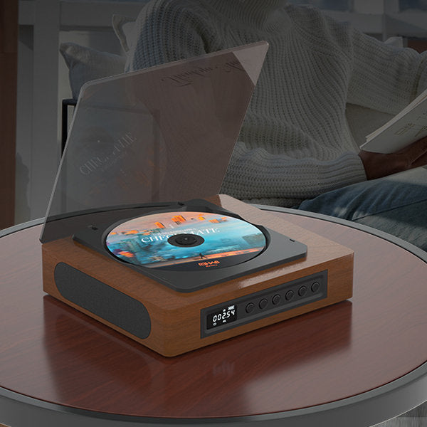 Retro Bluetooth cd-speler met FM-radio en draadloze streaming