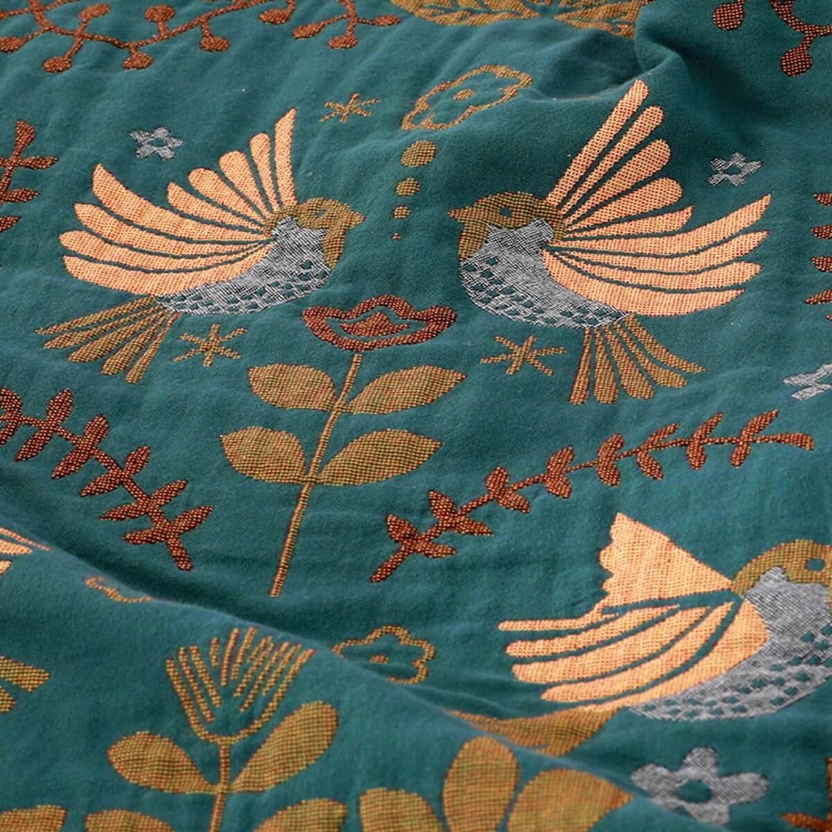 Omkeerbaar Scandinavisch vogelplaid van zacht katoen, gezellige woondecoratie