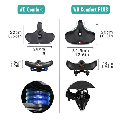 RideEase ergonomisch fietszadel met extra breed comfortontwerp