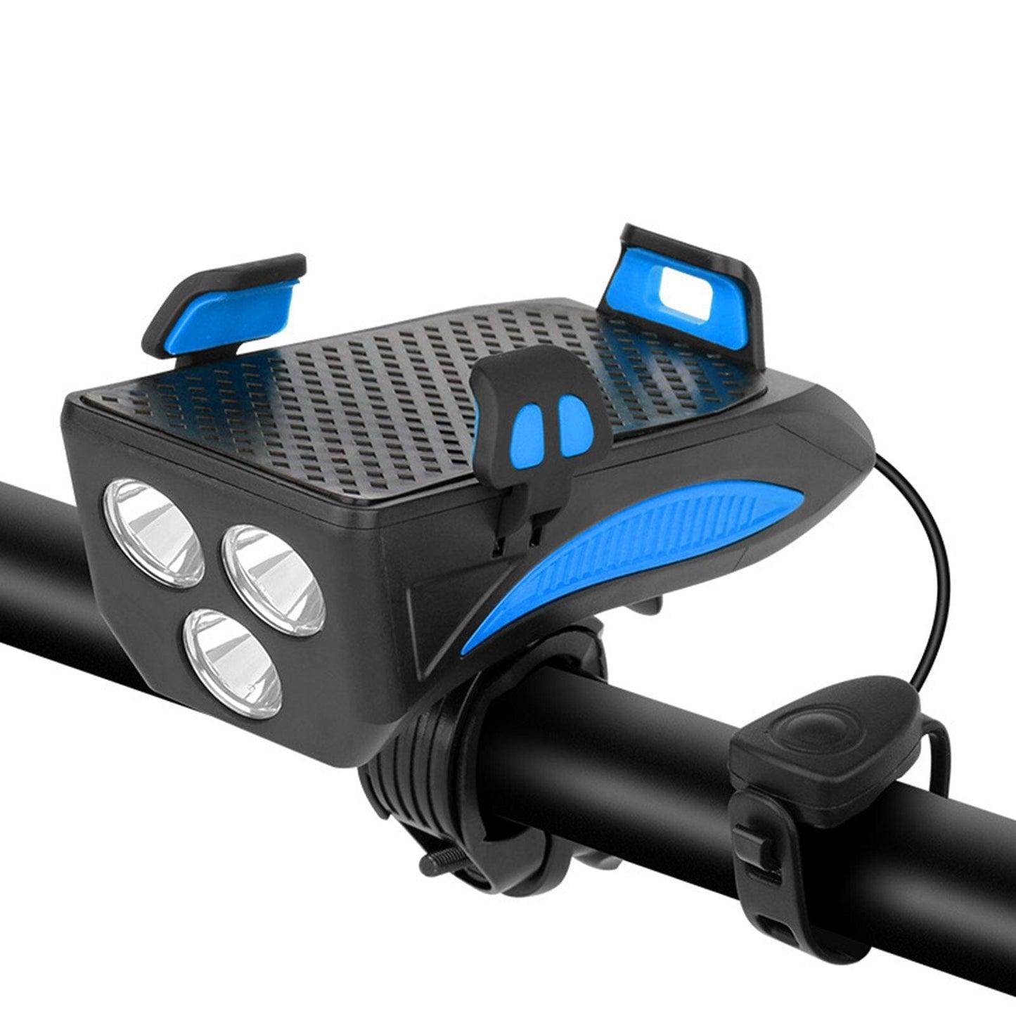 RideLight 4-in-1 Fietslamp met Telefoonhouder Powerbank en Toeter