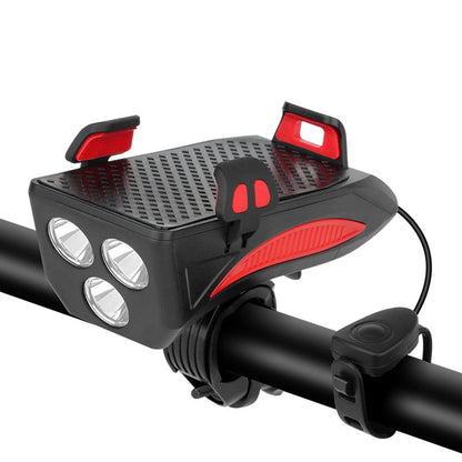 RideLight 4-in-1 Fietslamp met Telefoonhouder Powerbank en Toeter