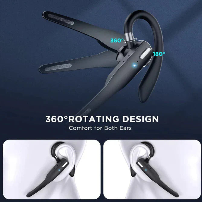 RoadMic Pro Draadloze Bluetooth Headset met Dubbele Mic en Ruisonderdrukking