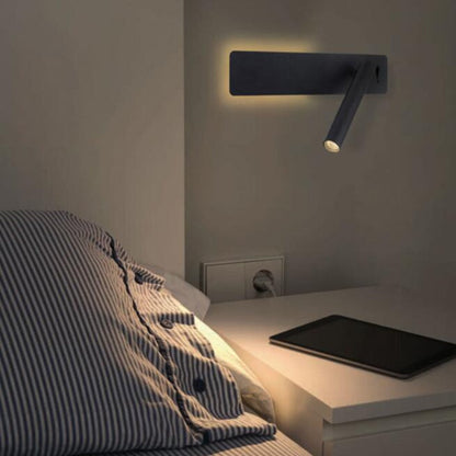 Draaibare LED wandleeslamp verstelbare helderheid bedlampje