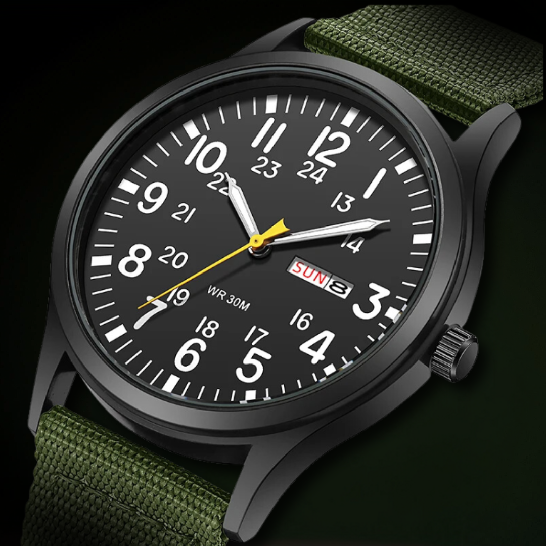 Robuust outdoor herenhorloge met waterdicht roestvrijstalen ontwerp
