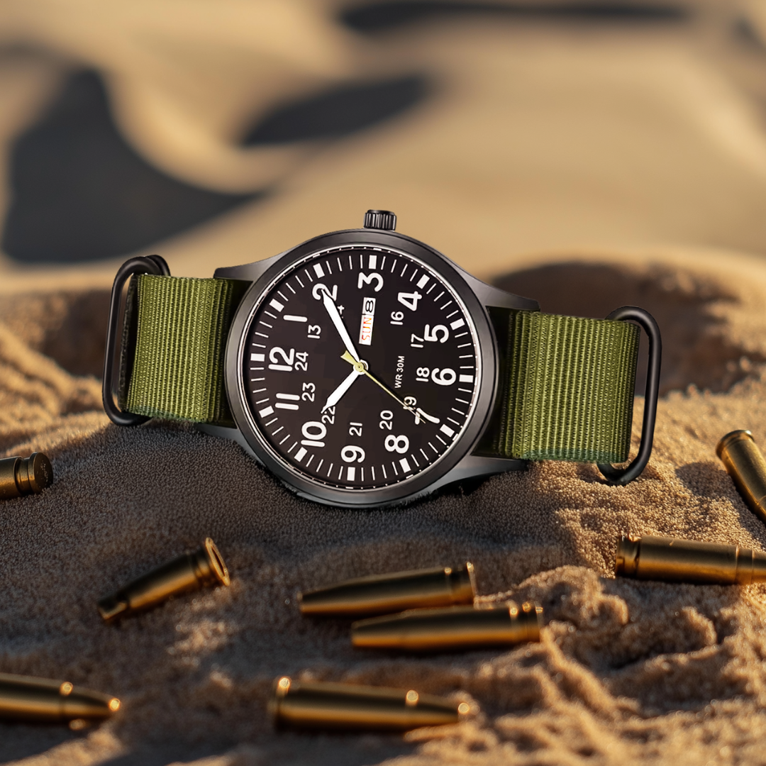 Robuust outdoor herenhorloge met waterdicht roestvrijstalen ontwerp