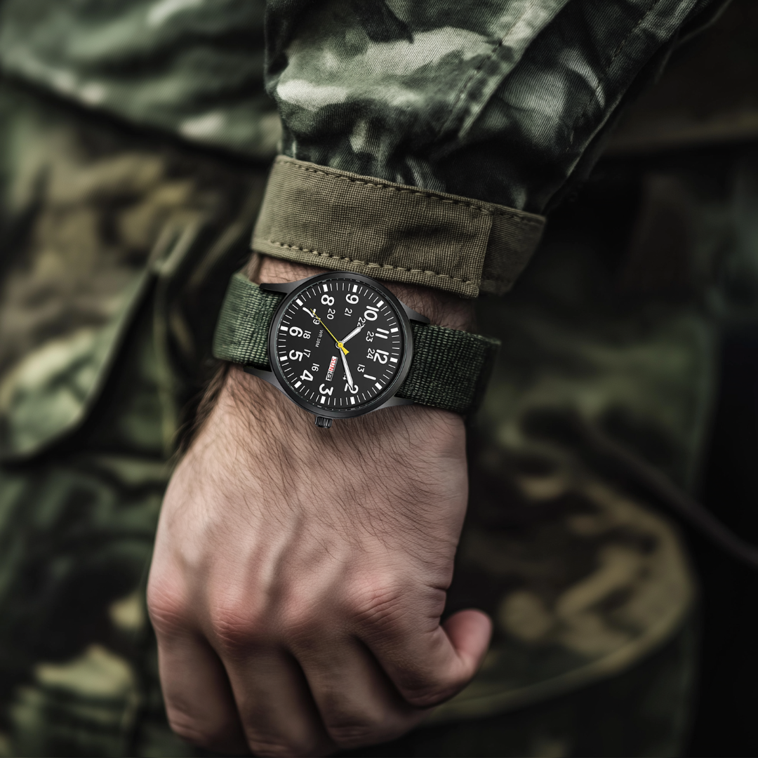 Robuust outdoor herenhorloge met waterdicht roestvrijstalen ontwerp