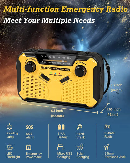 SafeSignal noodradio met zaklamp en powerbank