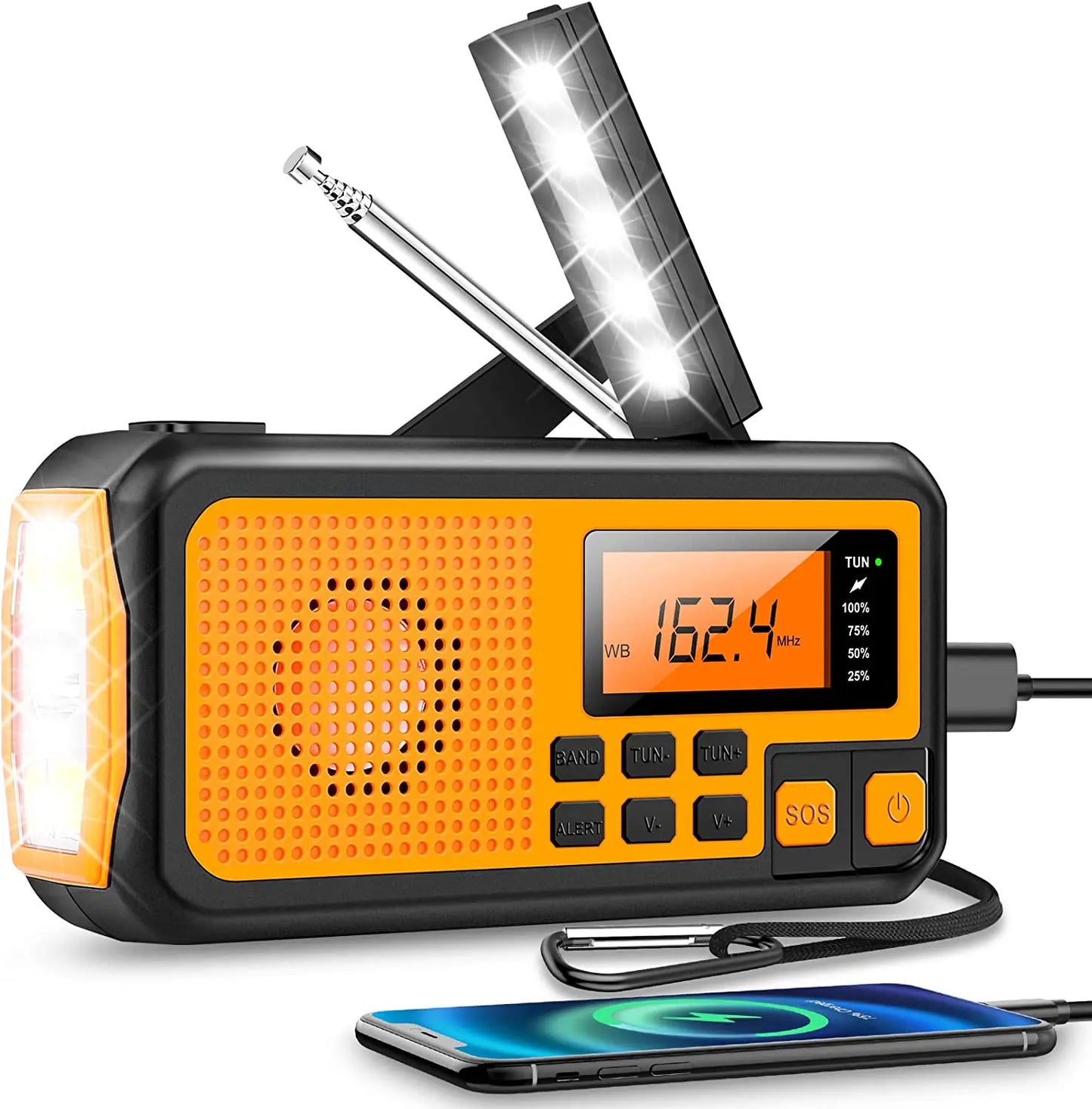 SafeSignal noodradio met zaklamp en powerbank