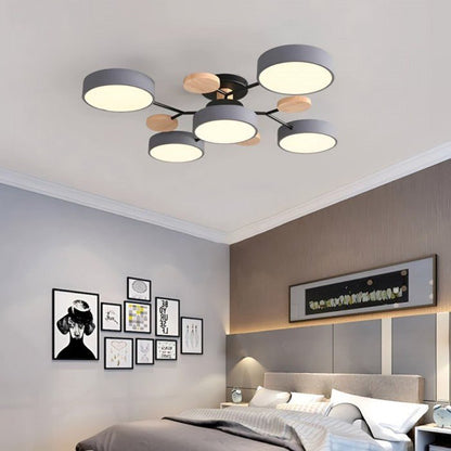 Scandinavische LED plafondlamp – modern takkenontwerp warm wit licht
