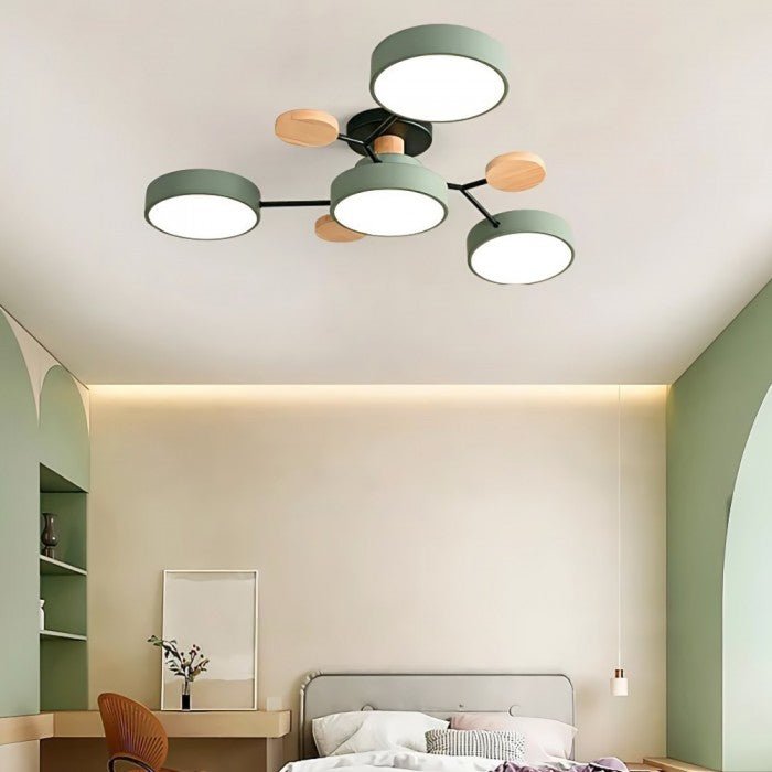 Scandinavische LED plafondlamp – modern takkenontwerp warm wit licht