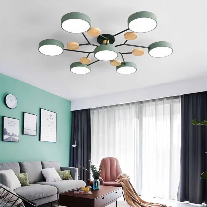 Scandinavische LED plafondlamp – modern takkenontwerp warm wit licht