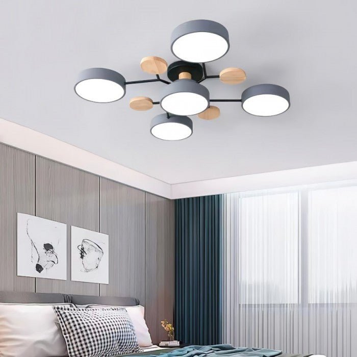 Scandinavische LED plafondlamp – modern takkenontwerp warm wit licht