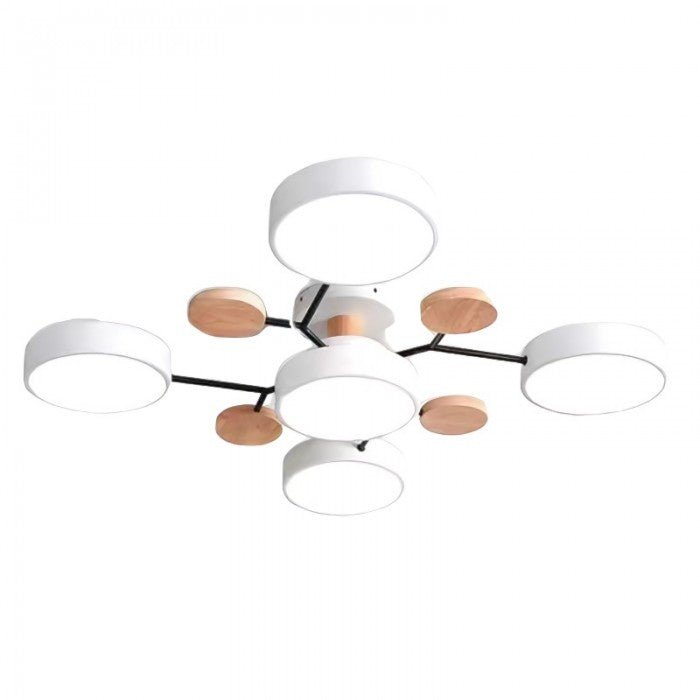 Scandinavische LED plafondlamp – modern takkenontwerp warm wit licht