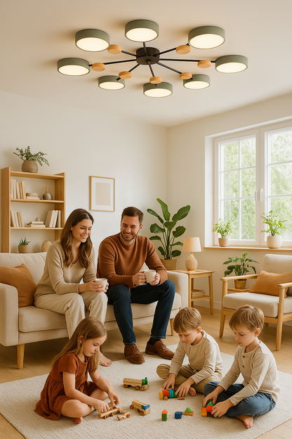Scandinavische LED plafondlamp – modern takkenontwerp warm wit licht