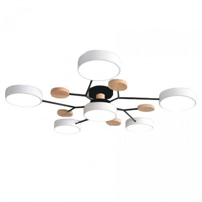 Scandinavische LED plafondlamp – modern takkenontwerp warm wit licht