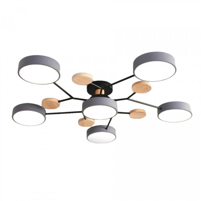 Scandinavische LED plafondlamp – modern takkenontwerp warm wit licht