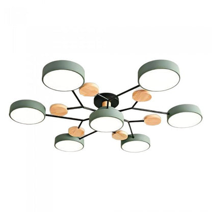 Scandinavische LED plafondlamp – modern takkenontwerp warm wit licht