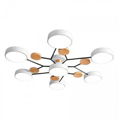 Scandinavische LED plafondlamp – modern takkenontwerp warm wit licht