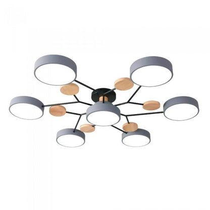Scandinavische LED plafondlamp – modern takkenontwerp warm wit licht