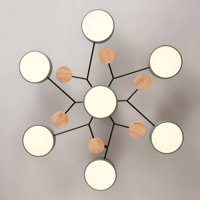 Scandinavische LED plafondlamp – modern takkenontwerp warm wit licht