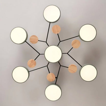 Scandinavische LED plafondlamp – modern takkenontwerp warm wit licht