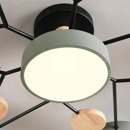Scandinavische LED plafondlamp – modern takkenontwerp warm wit licht